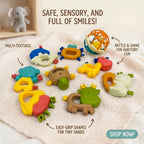 Baby Rattle Toy Set - Musical Infant Toys for Tummy Time