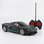 RC Racing Sports Car — black remote control toy with teal stripes and 'FAST DRIFT' text, shown with matching remote control.
