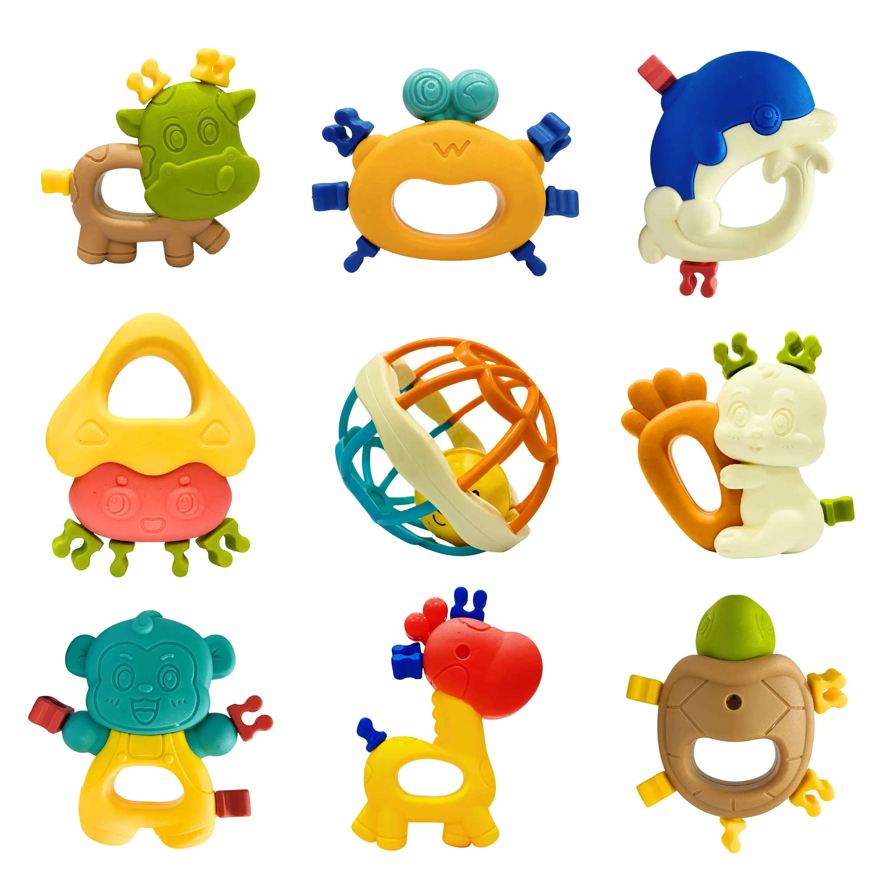 Baby Rattle Toy Set - Musical Infant Toys for Tummy Time