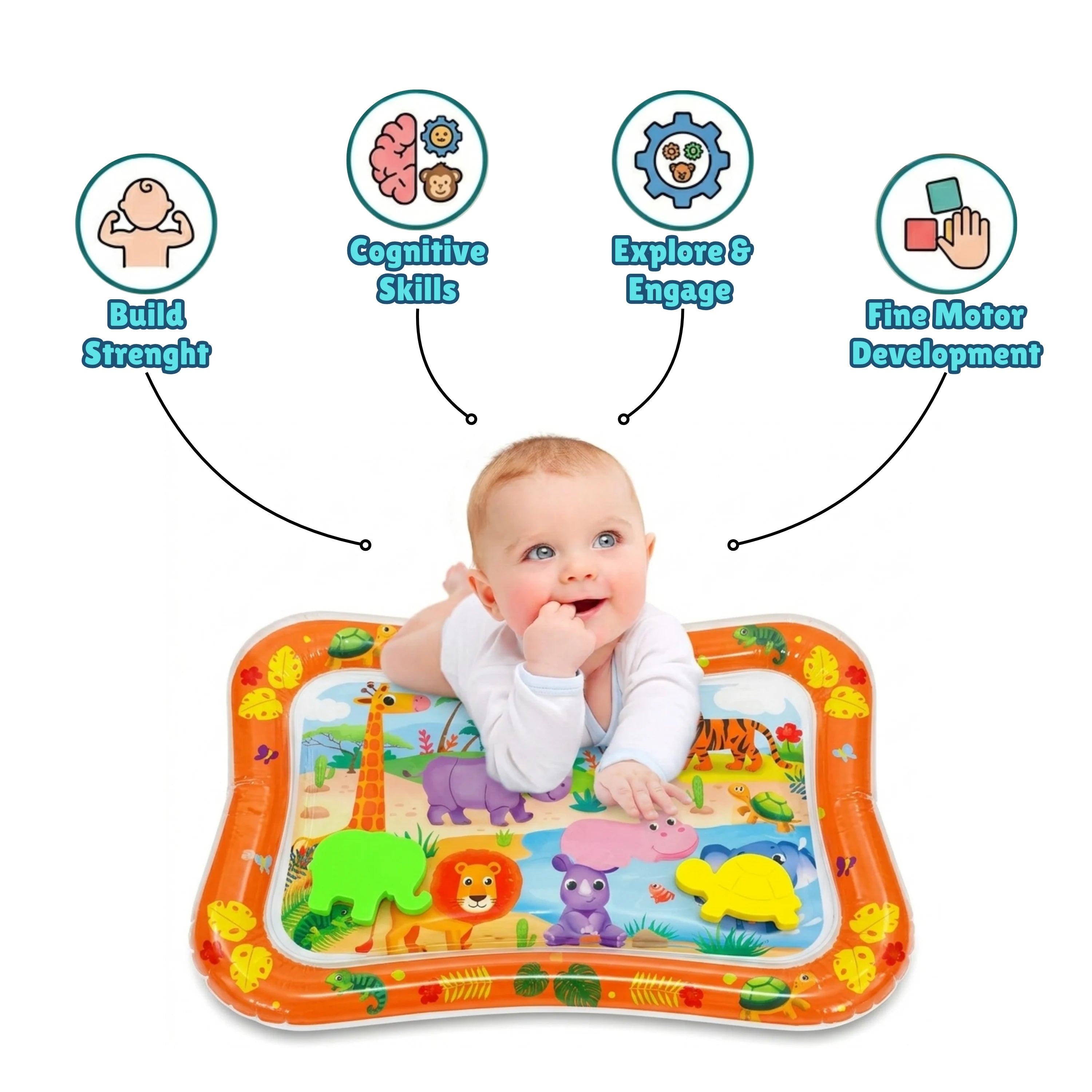 Baby Water Play Mat for Infants & Toddlers