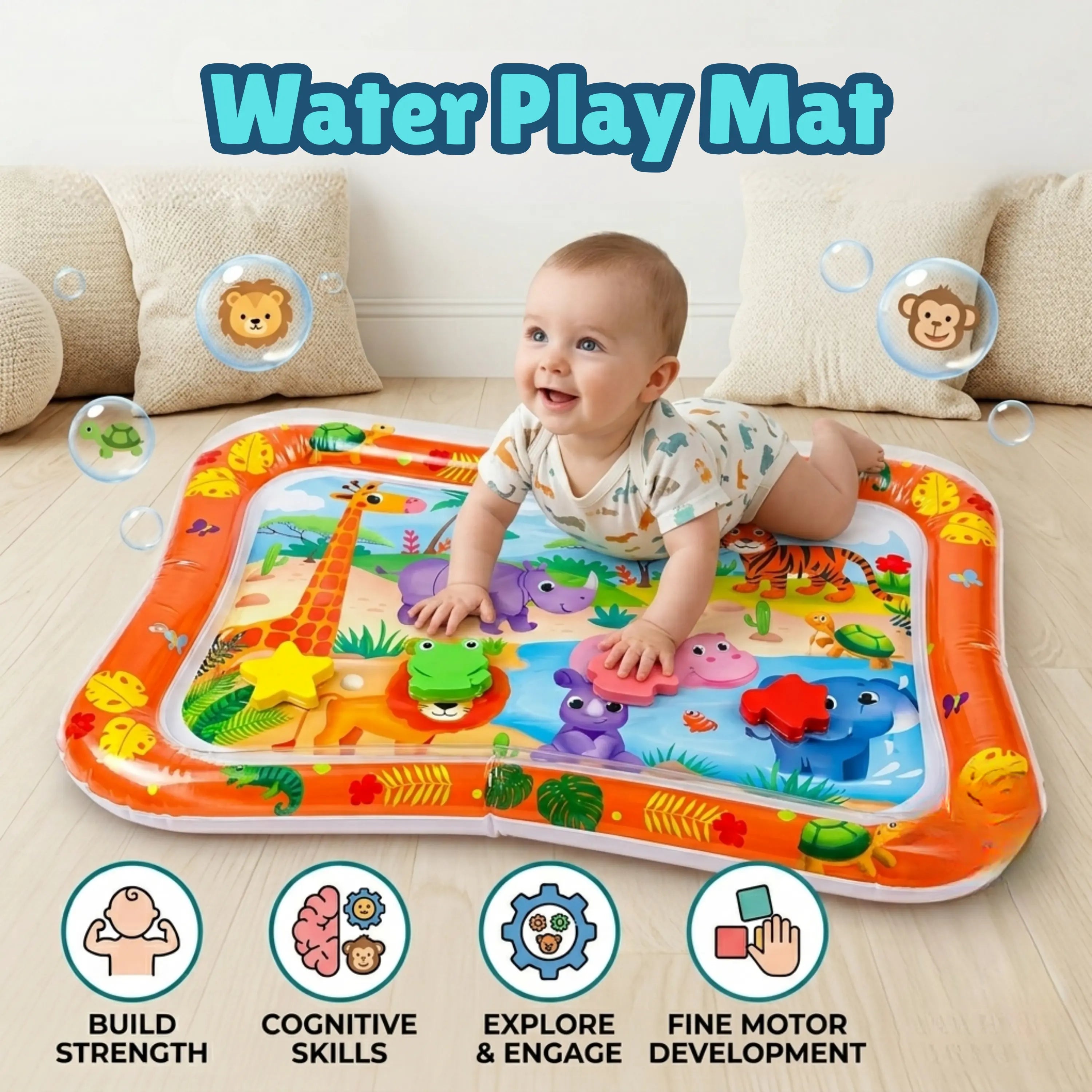 Baby Water Play Mat for Infants & Toddlers