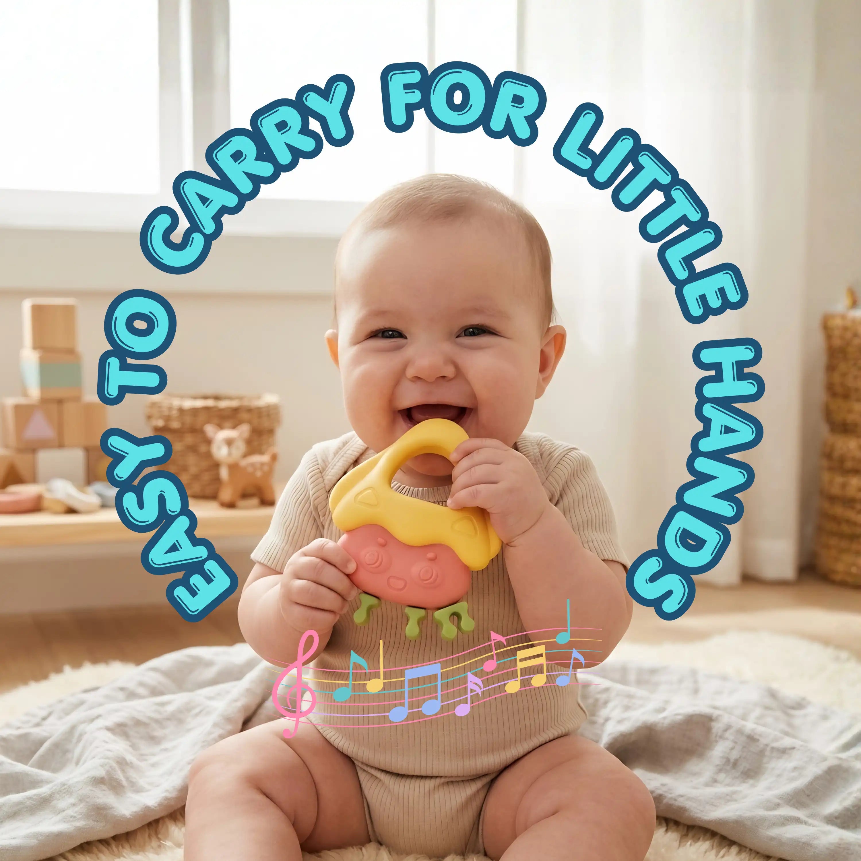 Baby Rattle Toy Set - Musical Infant Toys for Tummy Time