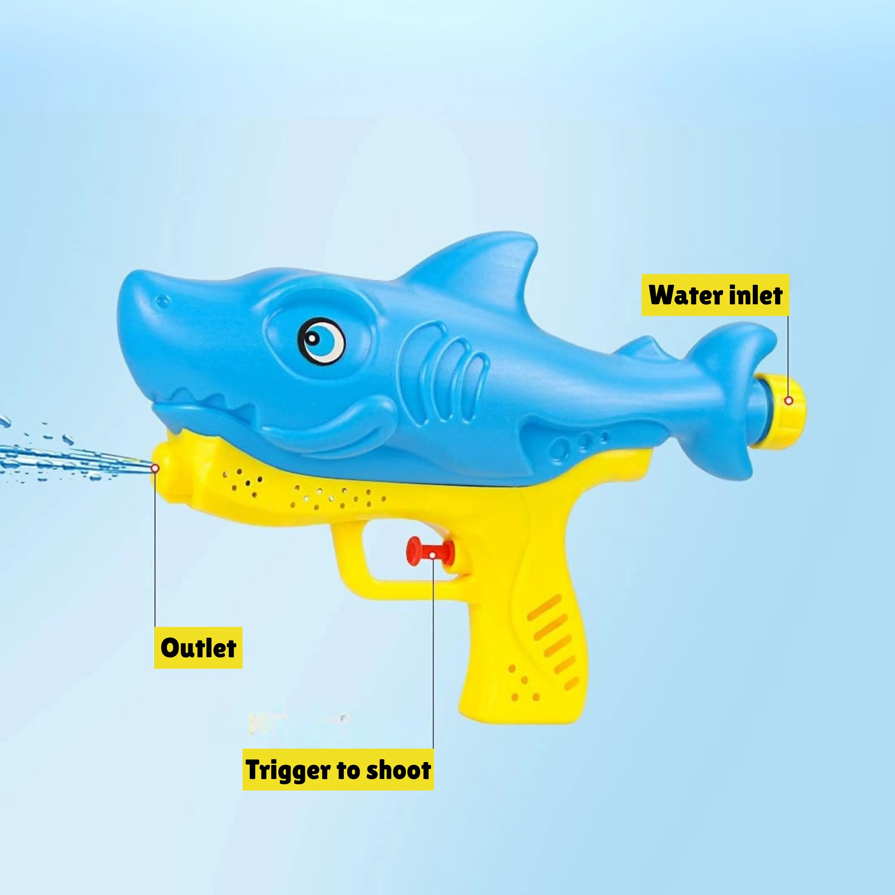 Shark-Blast Water Gun – High-Pressure Squirt Guns