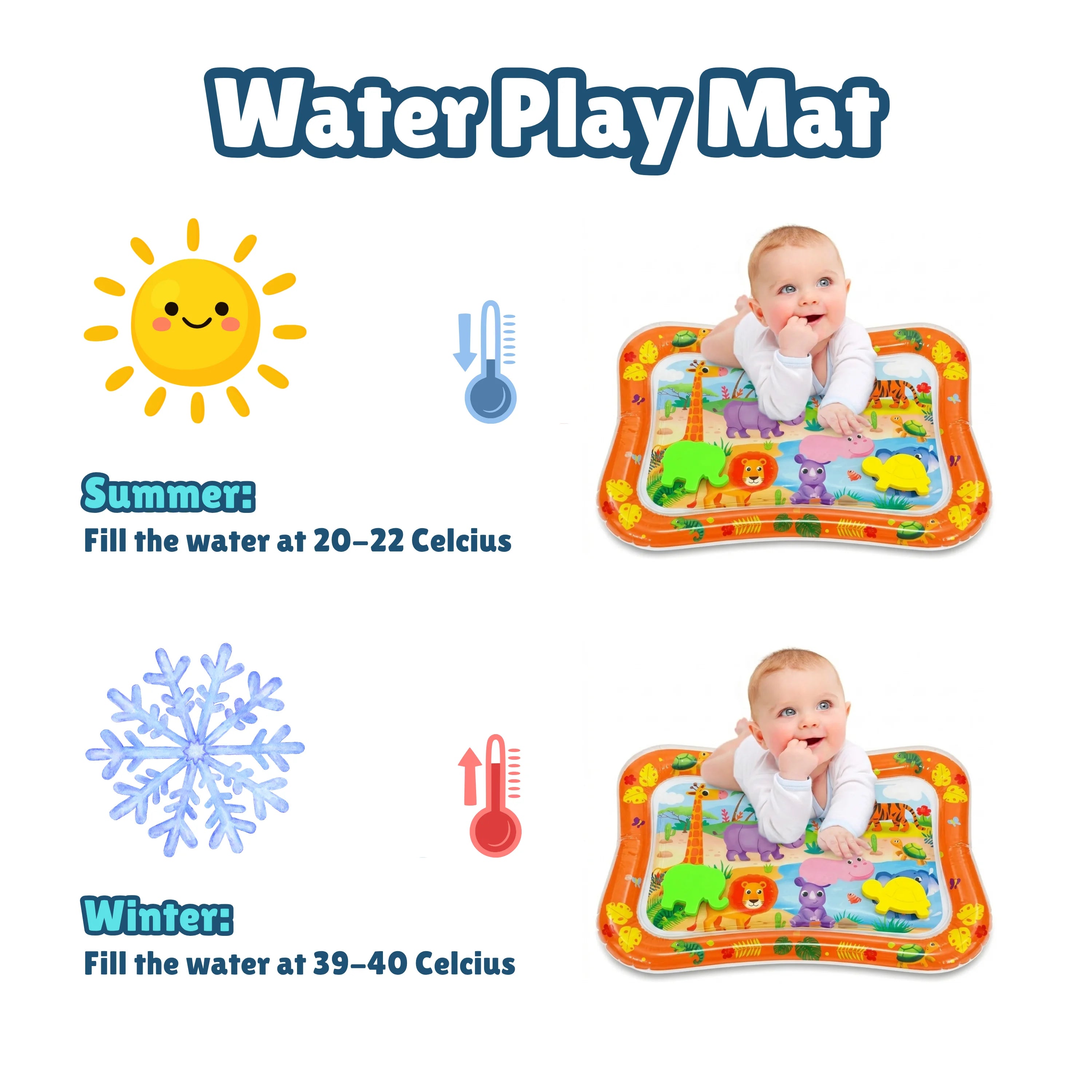 Baby Water Play Mat for Infants & Toddlers