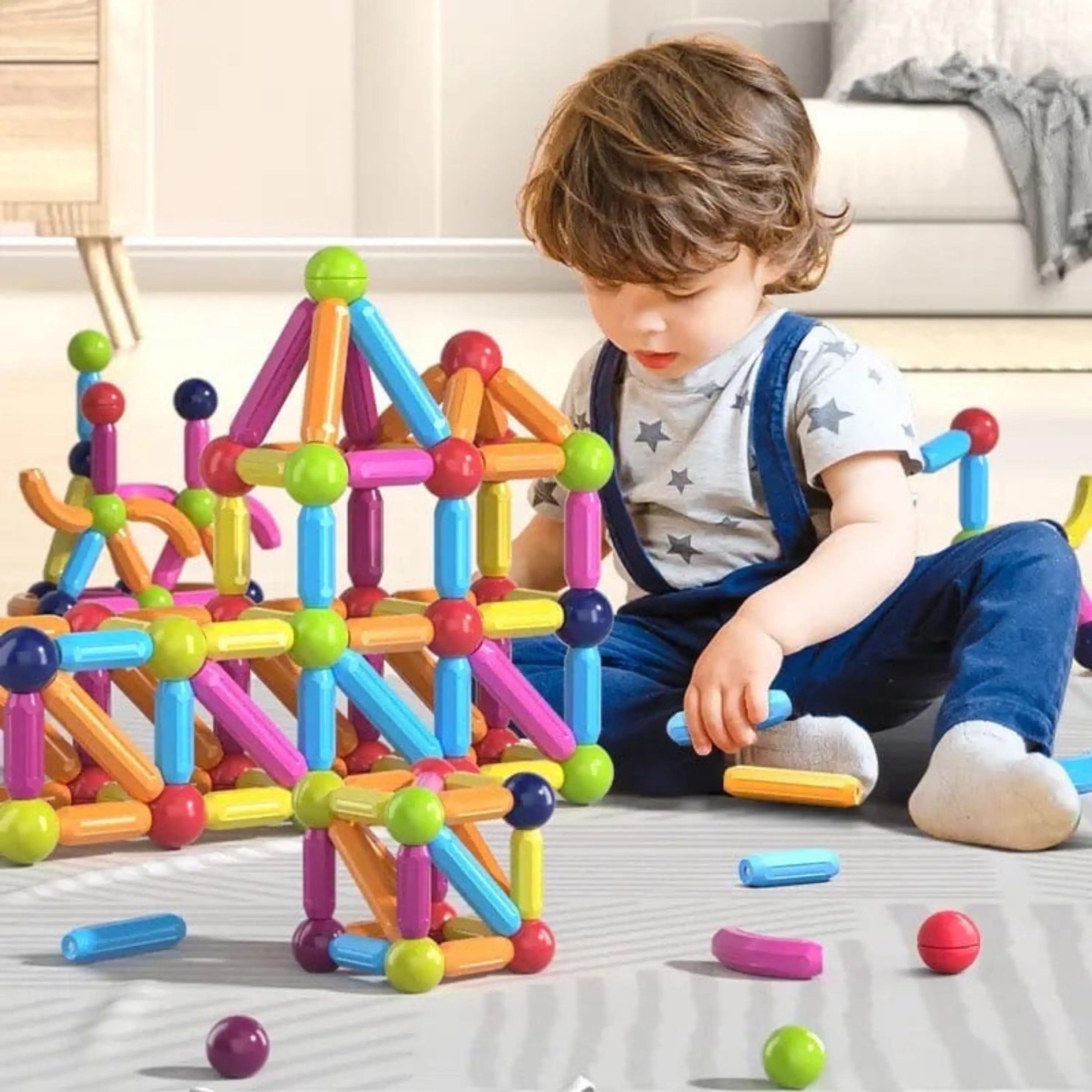 Magnetic Blocks Set – Educational 3D Construction Toys