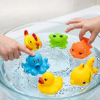 6-Piece Colorful Animal Floating Bath Toy Set
