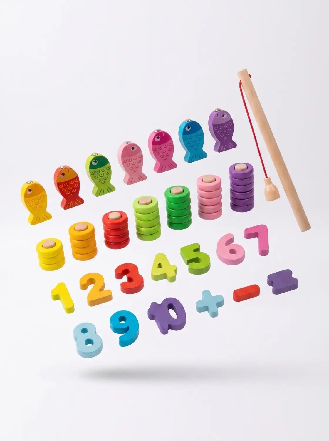 Wooden Logarithmic Fishing & Counting Board
