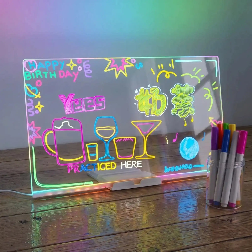 LED Neon Drawing Board for Kids