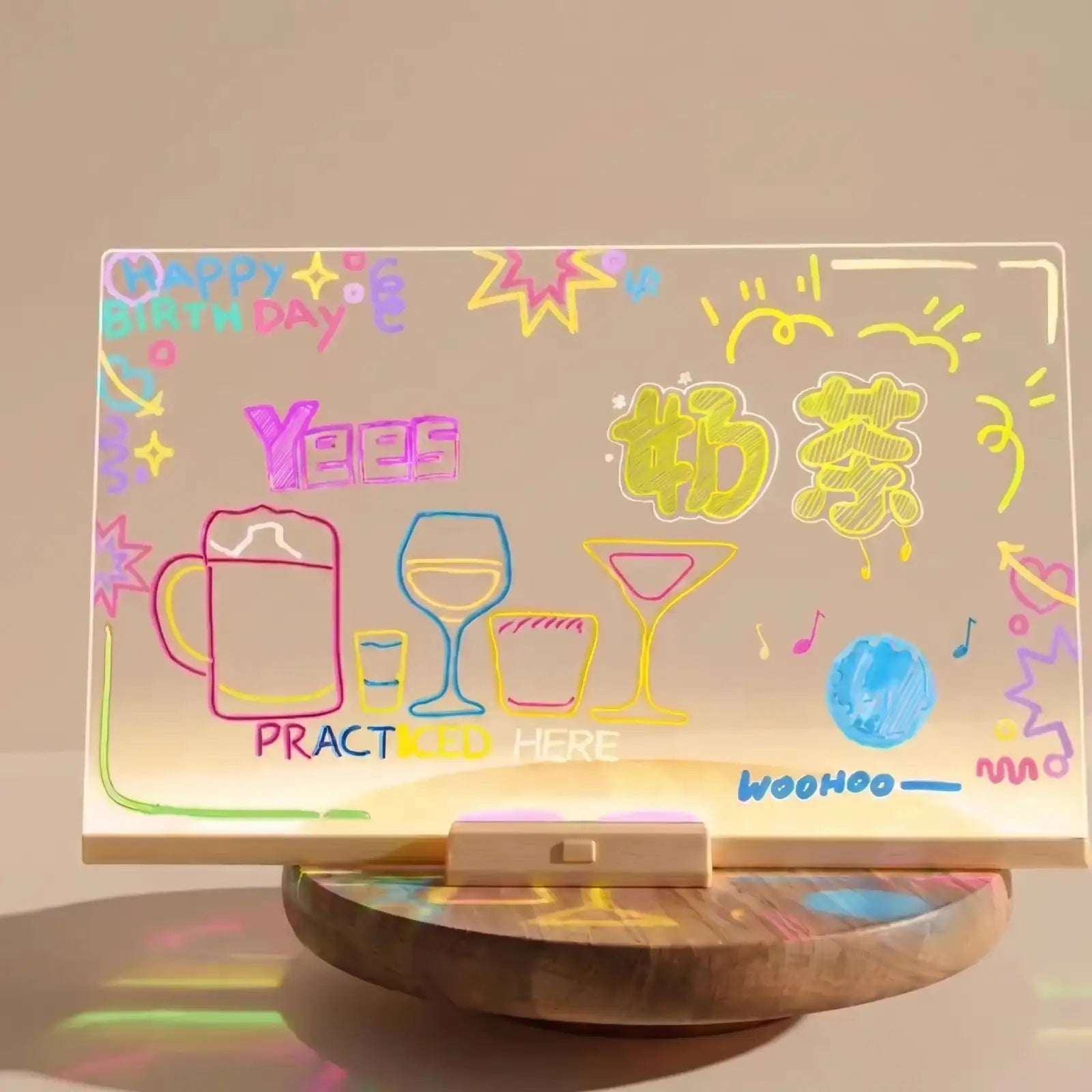 LED Neon Drawing Board for Kids