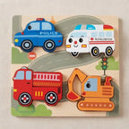 Wooden Vehicle &amp; Animal Puzzle Set