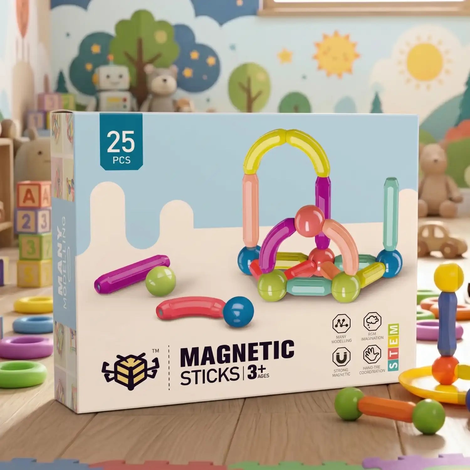 Magnetic Blocks Set – Educational 3D Construction Toys