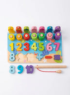Wooden Logarithmic Fishing & Counting Board