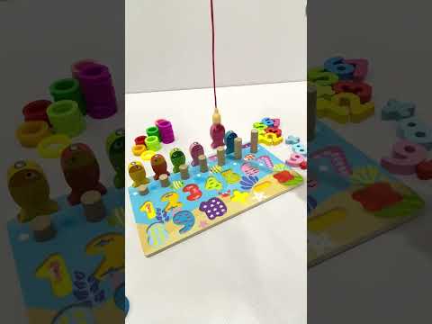 Wooden Logarithmic Fishing & Counting Board