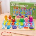 Wooden Logarithmic Fishing & Counting Board